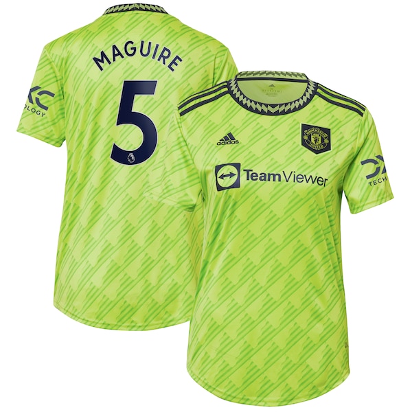 Harry Maguire Manchester United adidas Women's 2022/23 Third Replica Player Jersey - Neon Green