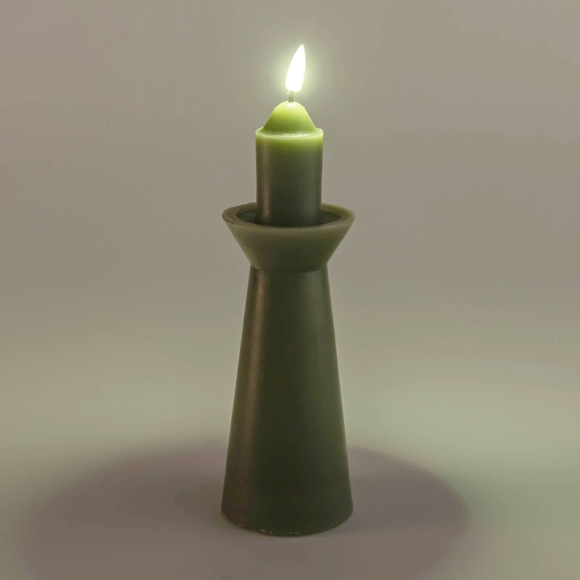 NAYA - Bougie à LED D6,9xH23,4cm - vert