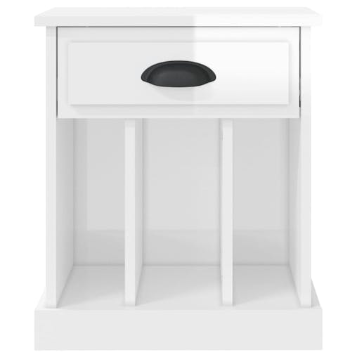 NNEVL Bedside Cabinets 2 pcs High Gloss White 43x36x50 cm