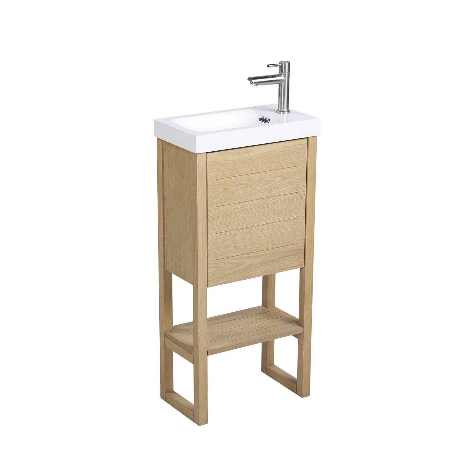 ATOLL - Meuble lave-mains  avec vasque blanche