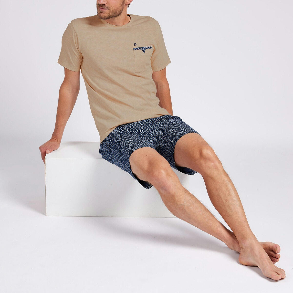 Pyjashort haut col rond