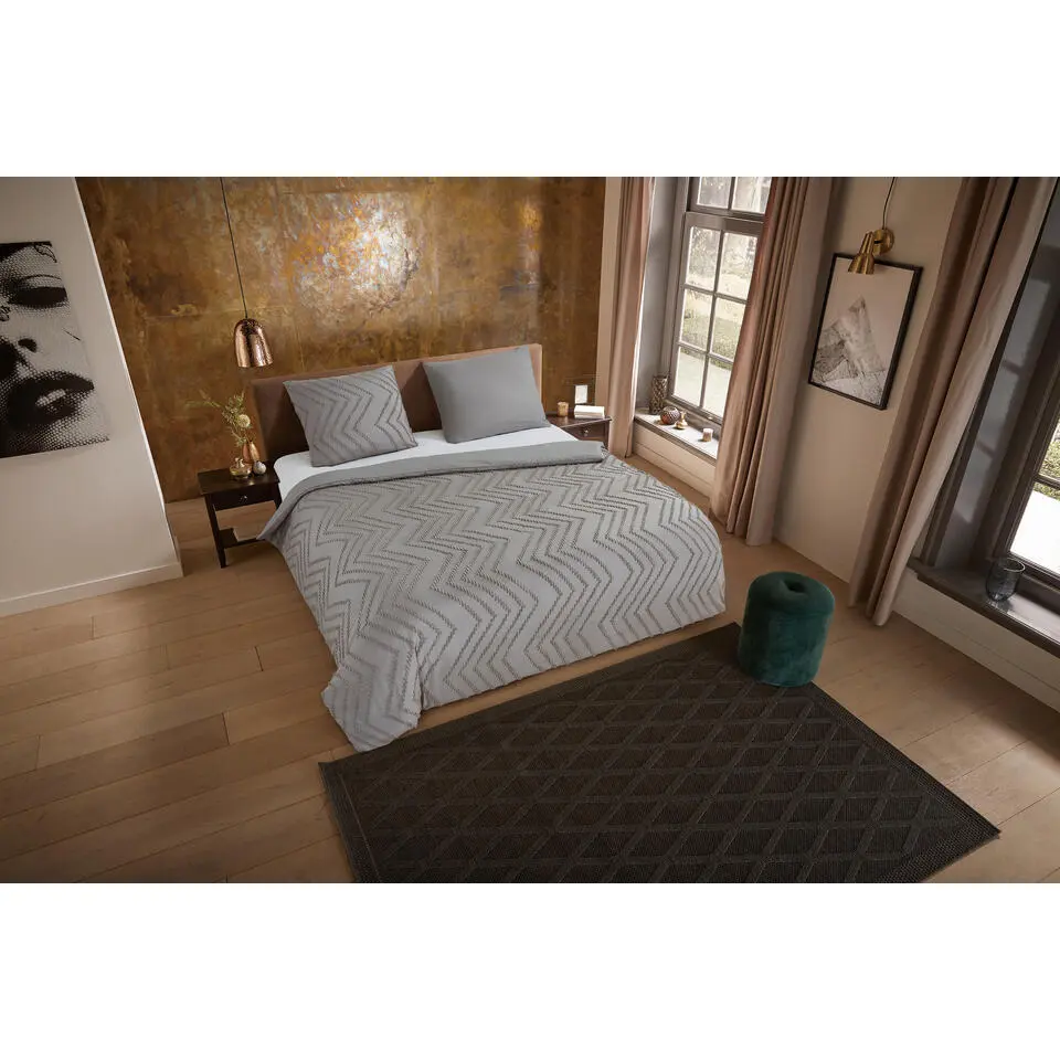 Pure Dekbedovertrek Luxe Taupe-1-persoons (140 x 200/220 cm)