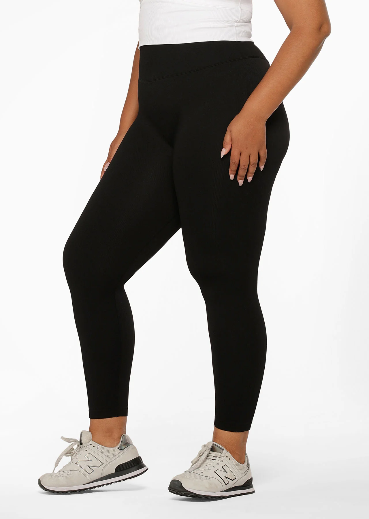 Tempo Ribbed Seamless Ankle Biter Leggings