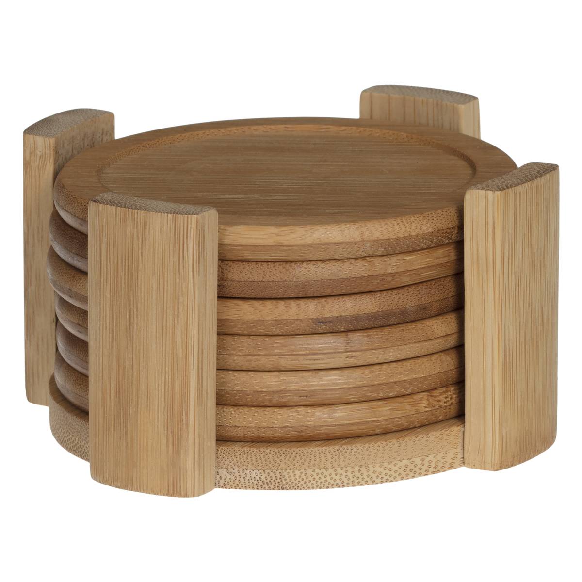 6 coasters "Rio" D.12 cm, Brown