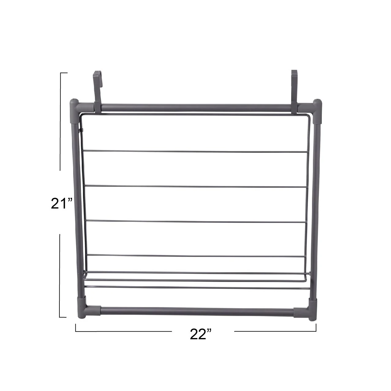 Household Essentials Metal Expandable Over the Door Drying Rack - 22.0L x 2.1W x 20.9H