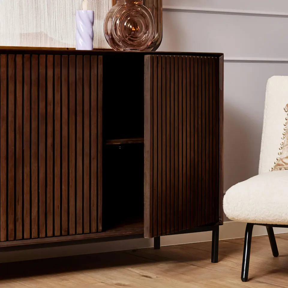 Dressoir Bruin Hout - 210x45x85cm - Madison