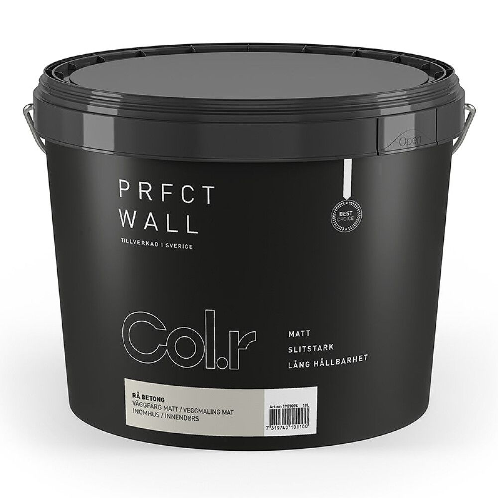 VEGGMALING COL.R PRFCT WALL RÅ BETONG 10L