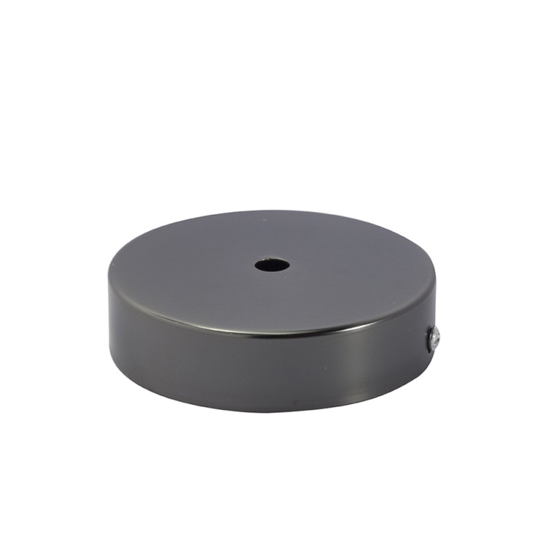 Pavillon décoratif en métal pour suspension 1 trou titane Ø 10 cm CHACON
