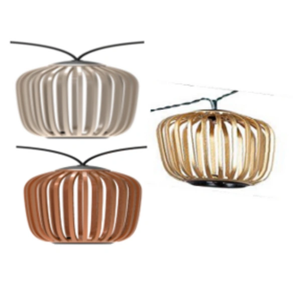 Solarlichterkette »Gudula«, LED-Lampenschirme, 3-farbig, 2100 K