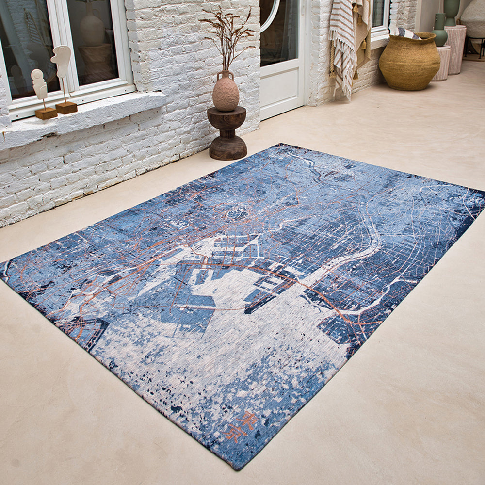 Louis de Poortere Cities Vloerkleed 170 x 240 cm - Conductive Blue