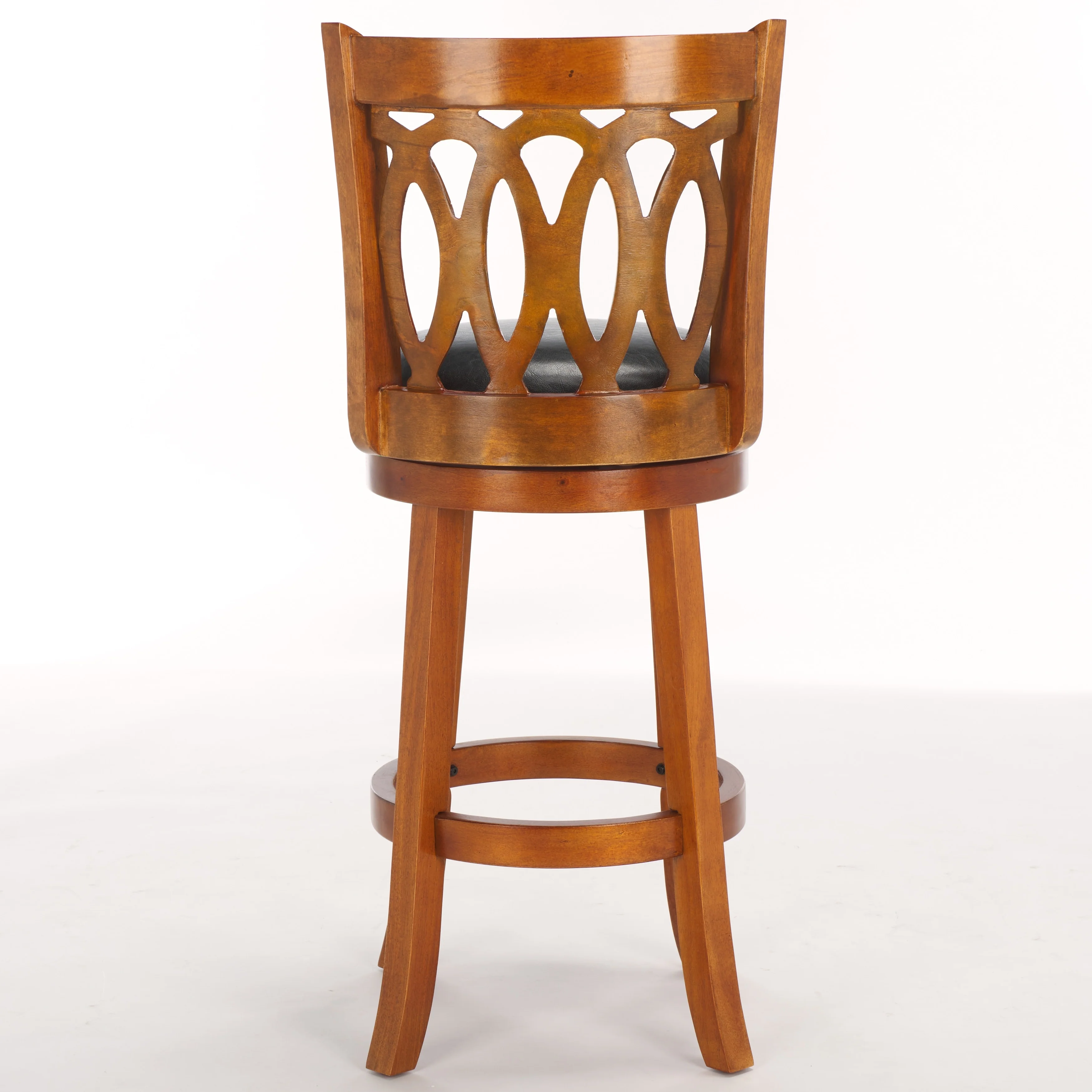 SAFAVIEH Cherrie Dark Oak Finish 29-inch Swivel Bar Stool - 19 x 18 x 44 - 19Wx18Dx44H