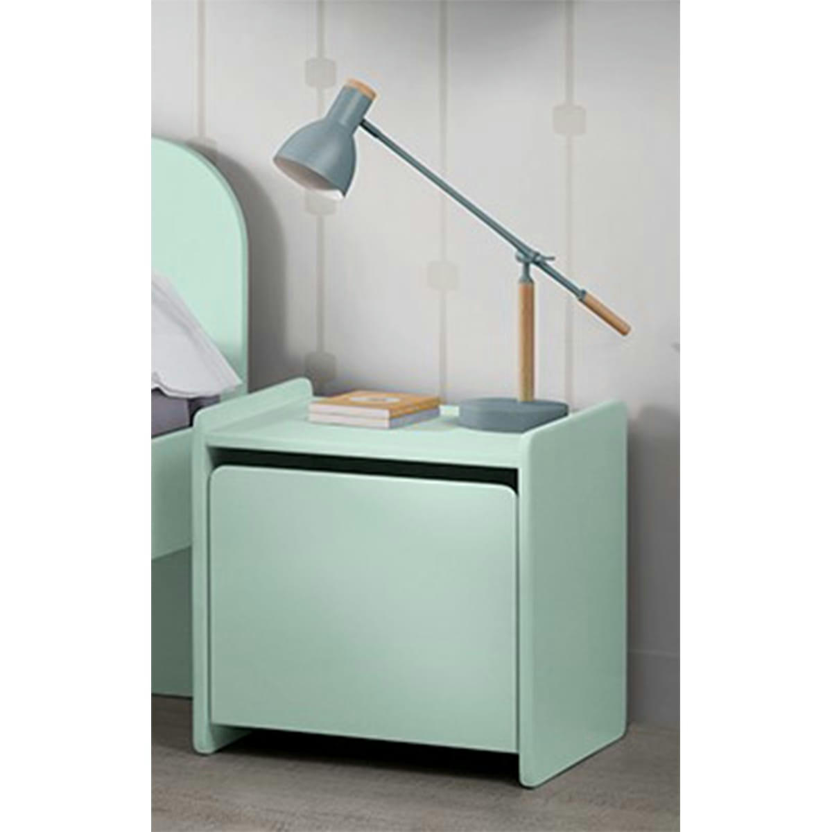 KIDDY - Table de chevet 1 porte vert menthe