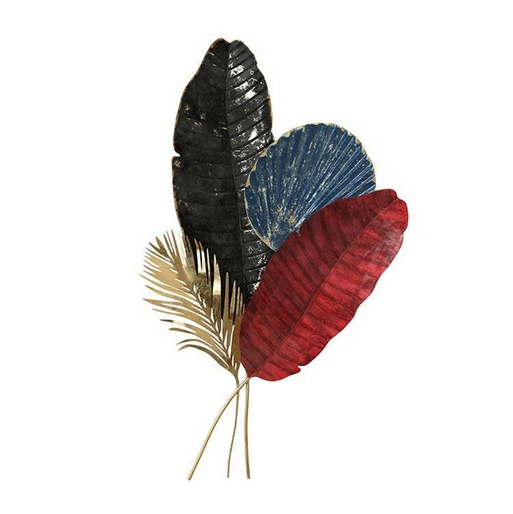 CASSIS - Décoration murale en métal exotic leaves 79x51x7
