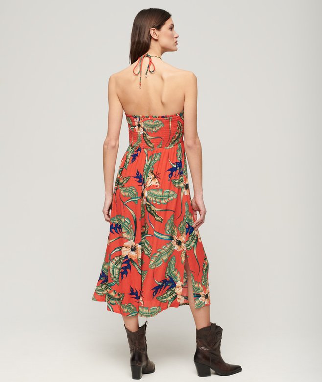 Smocked Midi Beach Dress