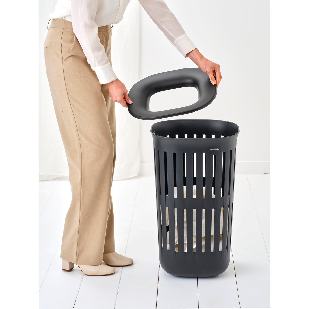 Brabantia Collect-It Wasmand 55 liter, set van 2 - Black