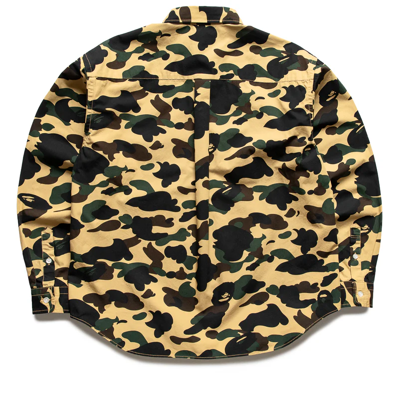 A Bathing Ape 1st Camo One Point L/S Shirt - Yellow