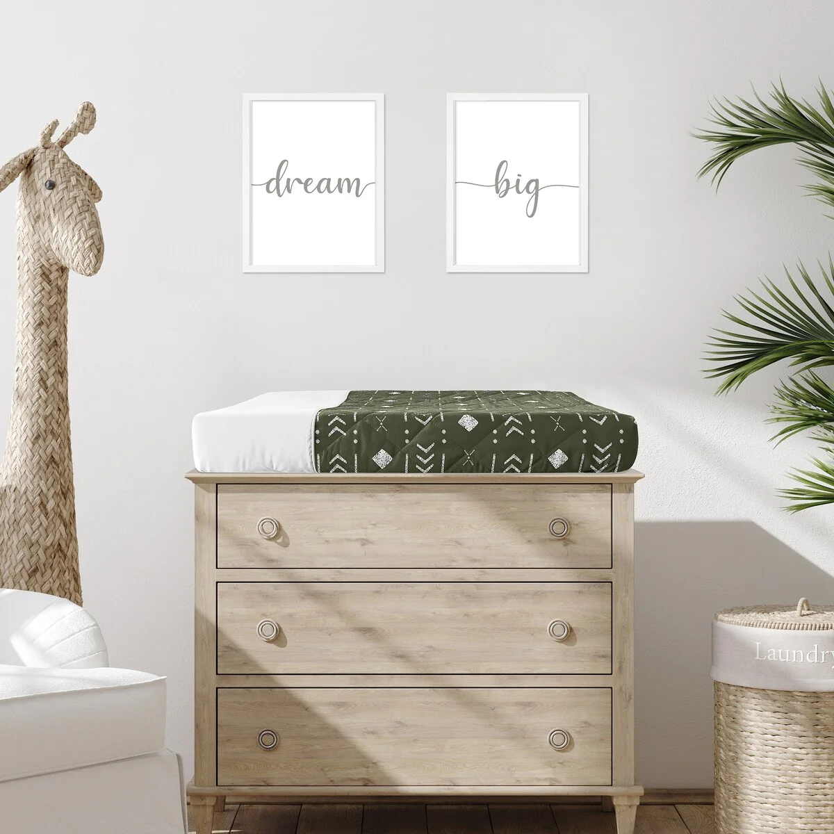 Hunter Green Boho Tribal Mudcloth Boy Girl Changing Pad Cover White Woodland Bohemian Southwest Geometric Arrow Aztec Mud Cloth