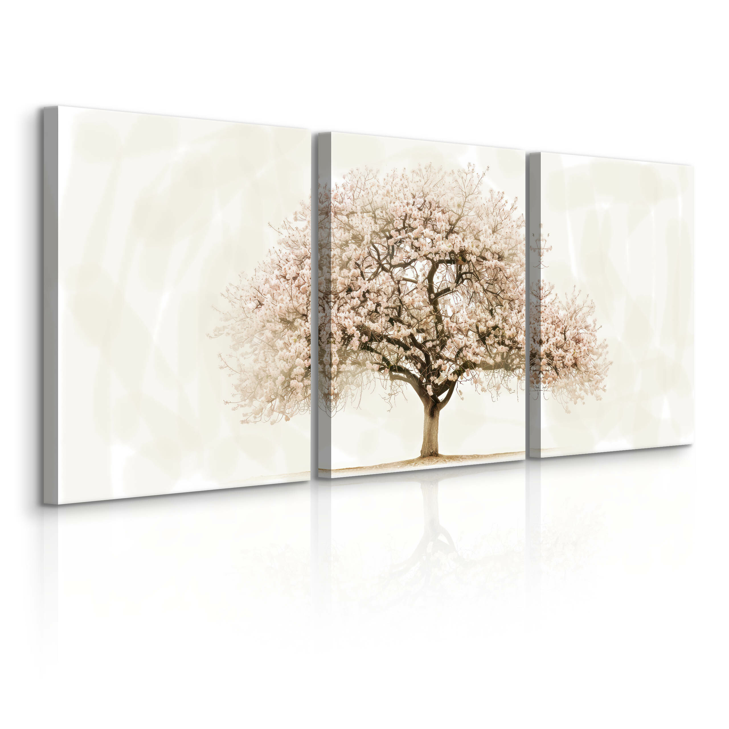 3x Obraz Set Abstrakcyjna Japońska Wiśnia W Stylu Boho 30x40cm