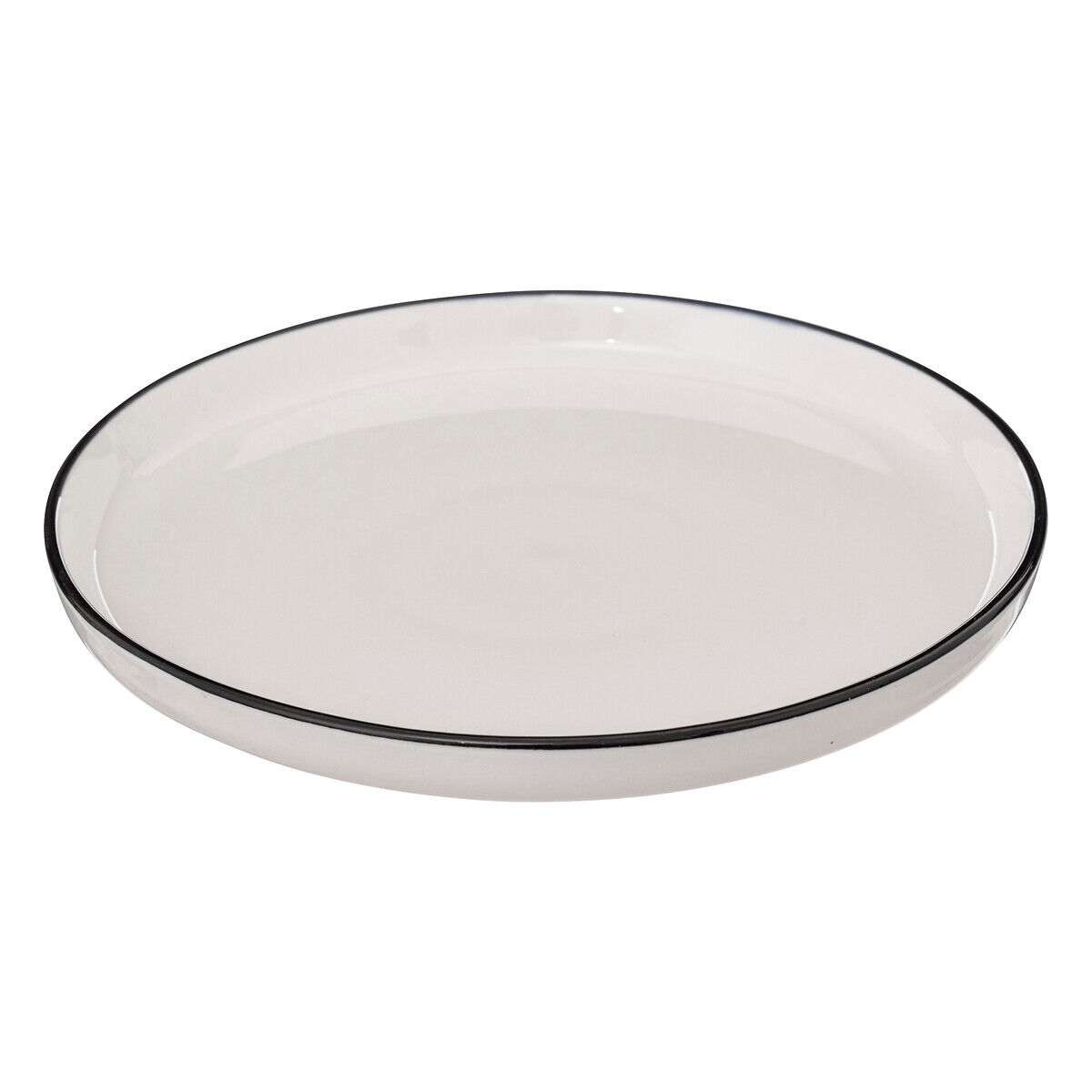 Prato de sobremesa ALIX branco em porcelana 20cm