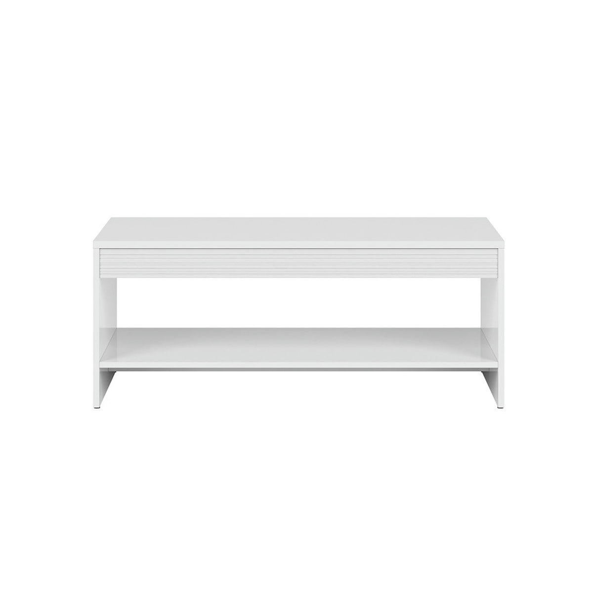 - Table basse blanc laqué