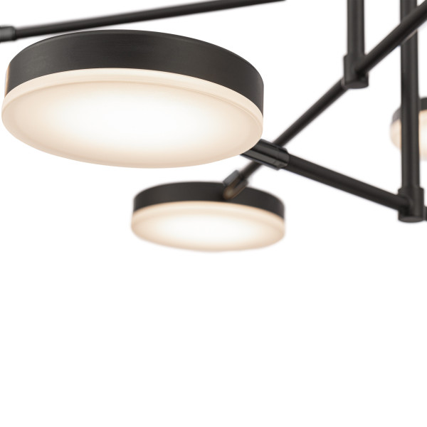 Lampa wisząca FAD czarna LED 6x36W Ciepła biel 2100lm Maytoni