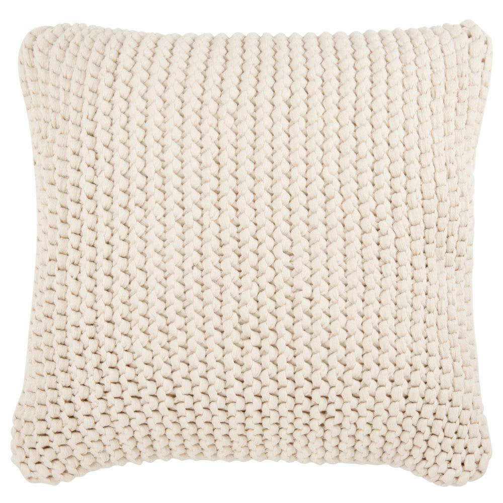 SELEMO - Coussin en coton écru 50x50