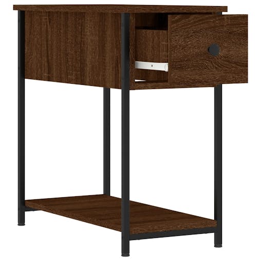 NNEVL Bedside Cabinet Brown Oak 30x60x60 cm Engineered Wood