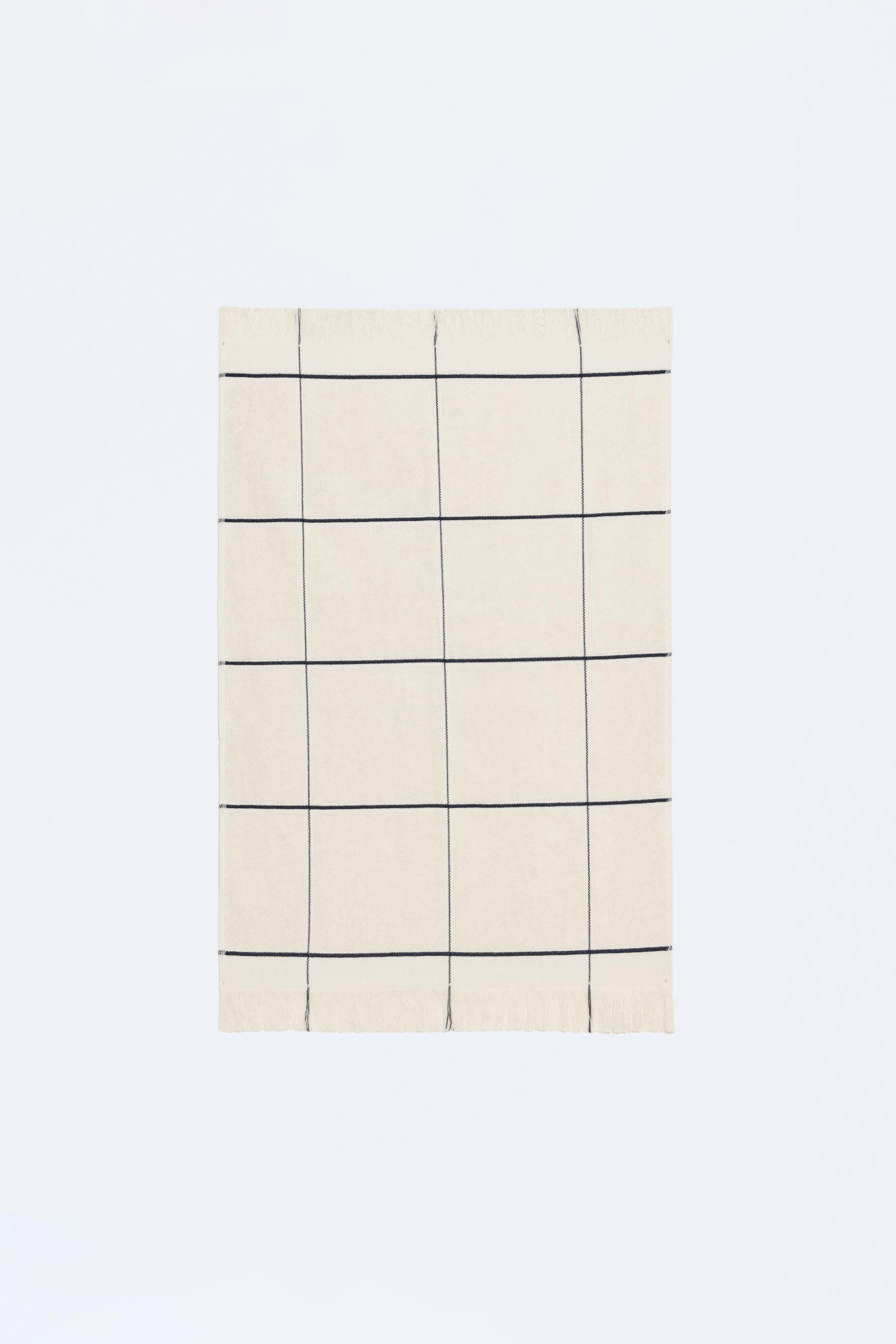 Alfombra de baño cuadros 70 x 50 cm