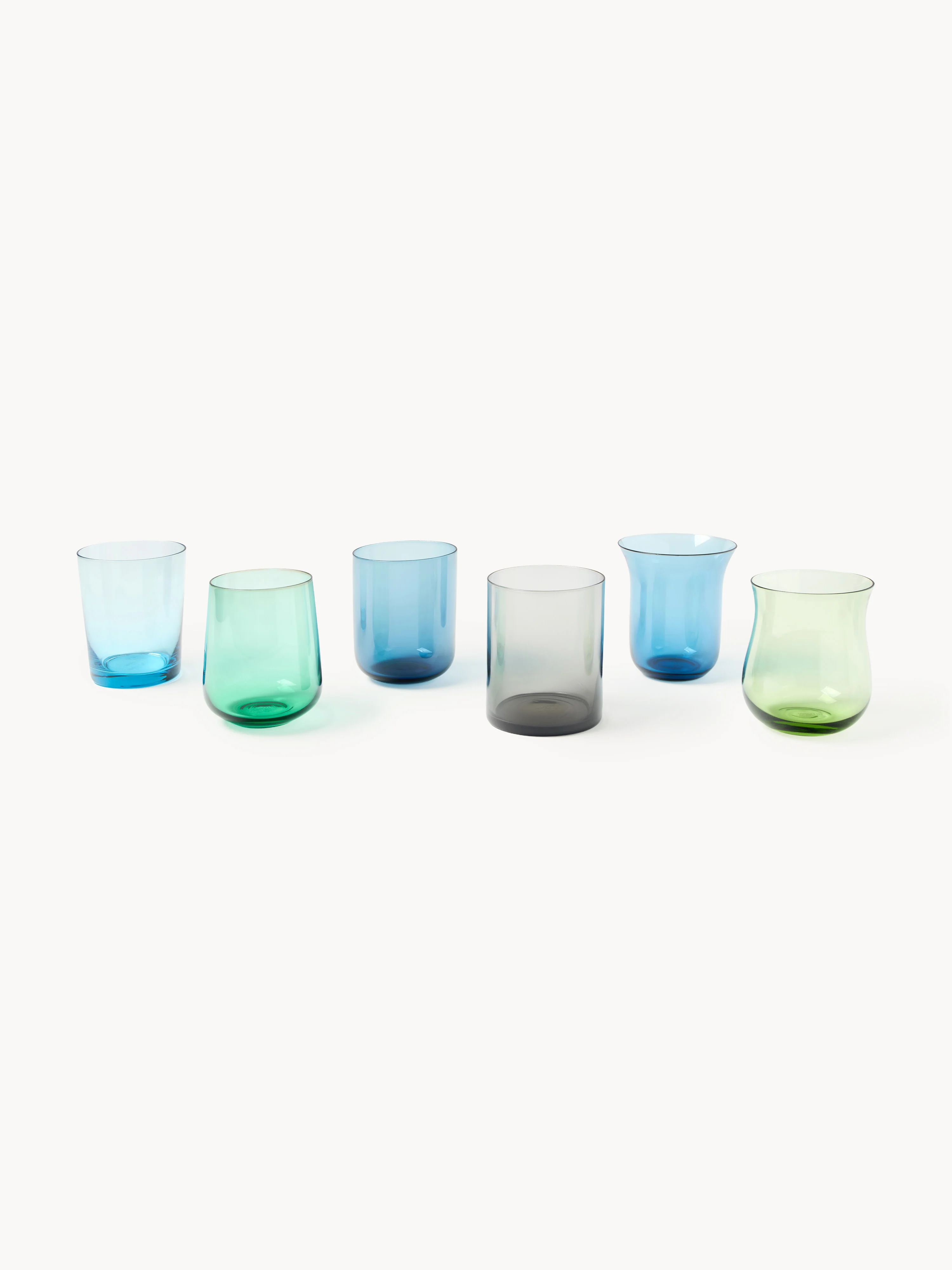 Mundgeblasene Trinkgläser Goblet, 6er-Set
