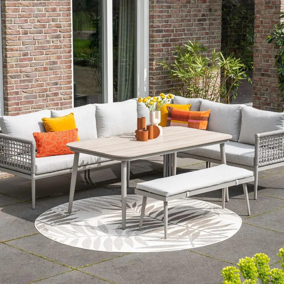 Margriet lounge-dining tuintafel - 160x90 cm - taupe