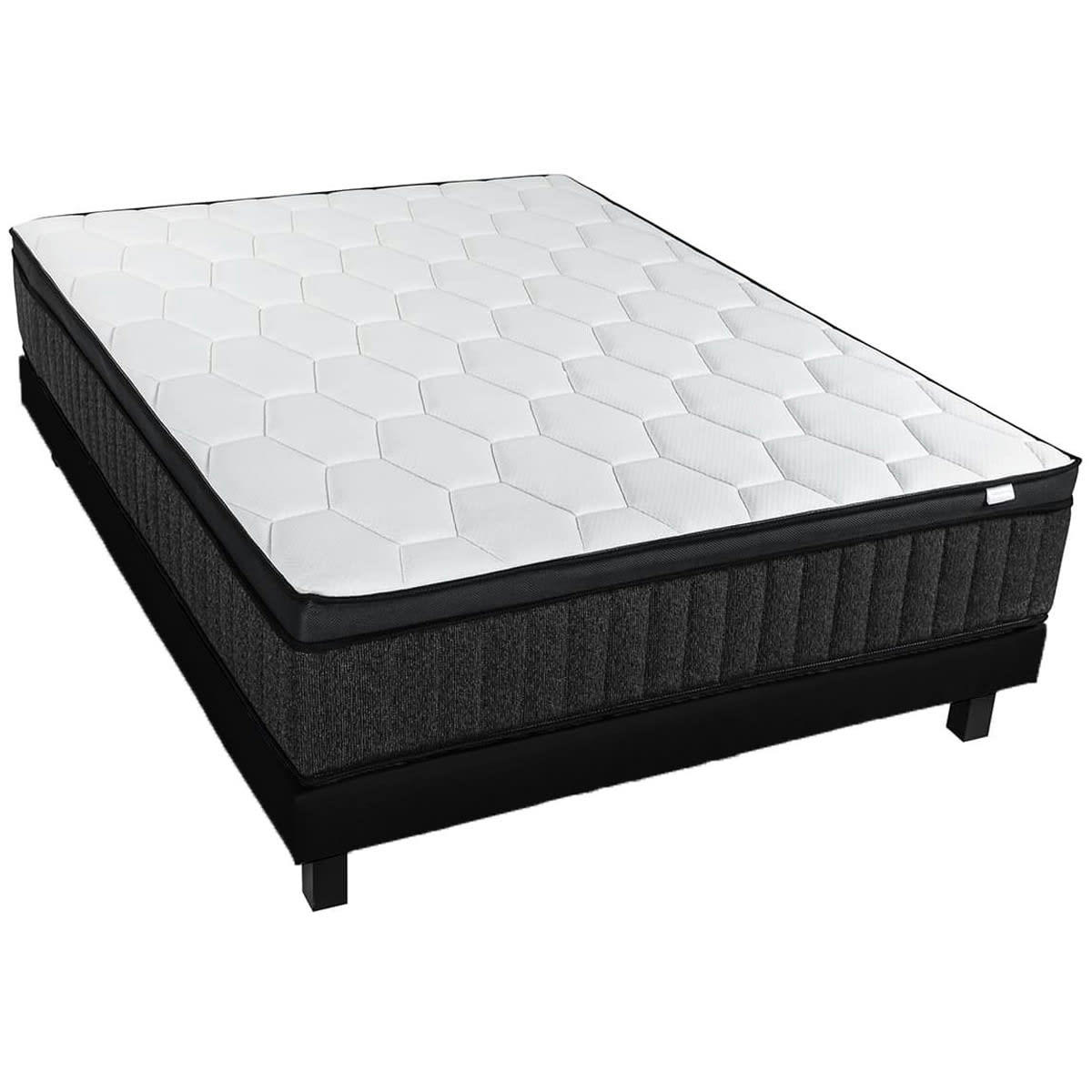 ENSEMBLE MEMO - Ensemble Matelas 160x200 Latex et Mémoire De Forme + Sommier