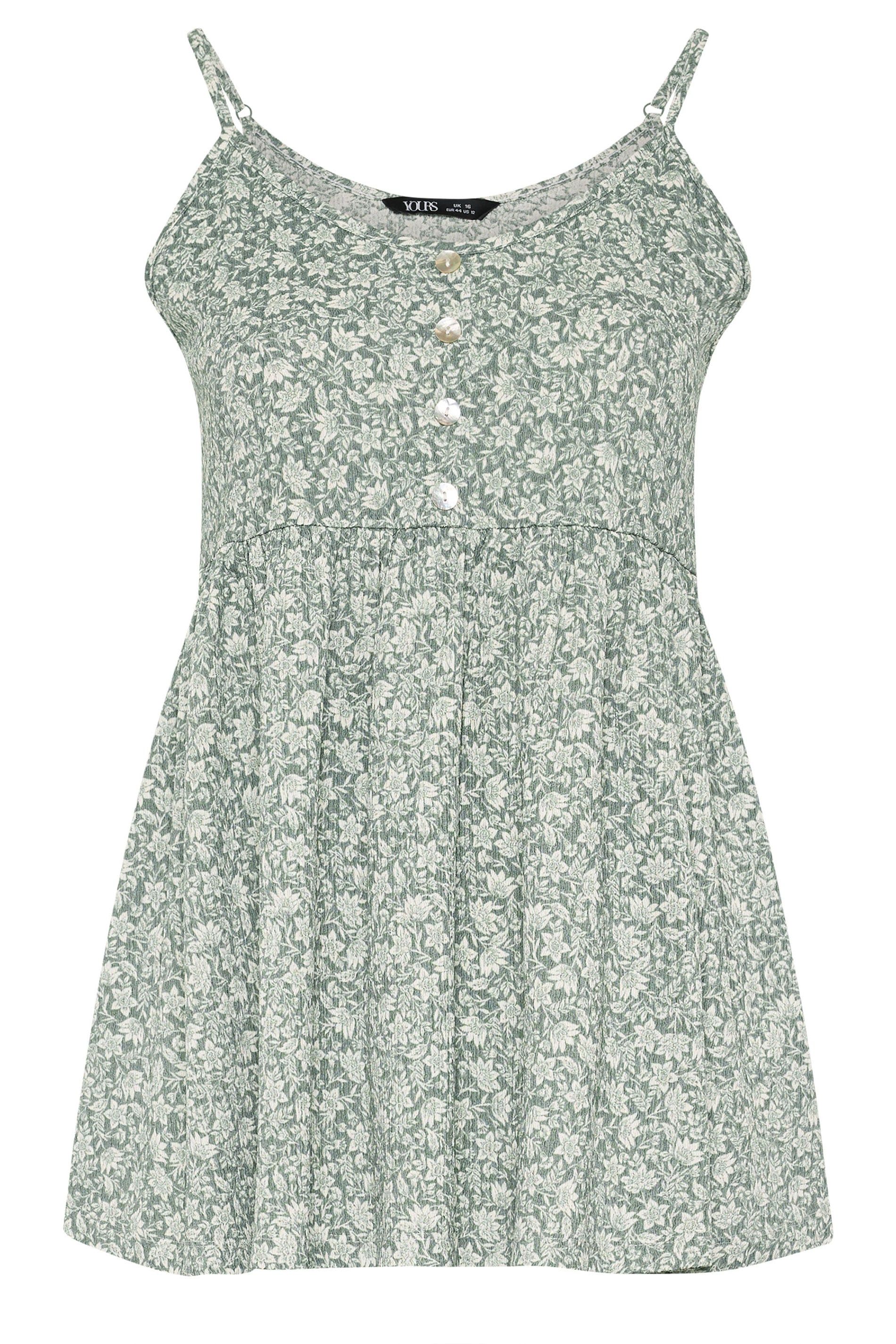 Yours Floral Peplum Vest Top