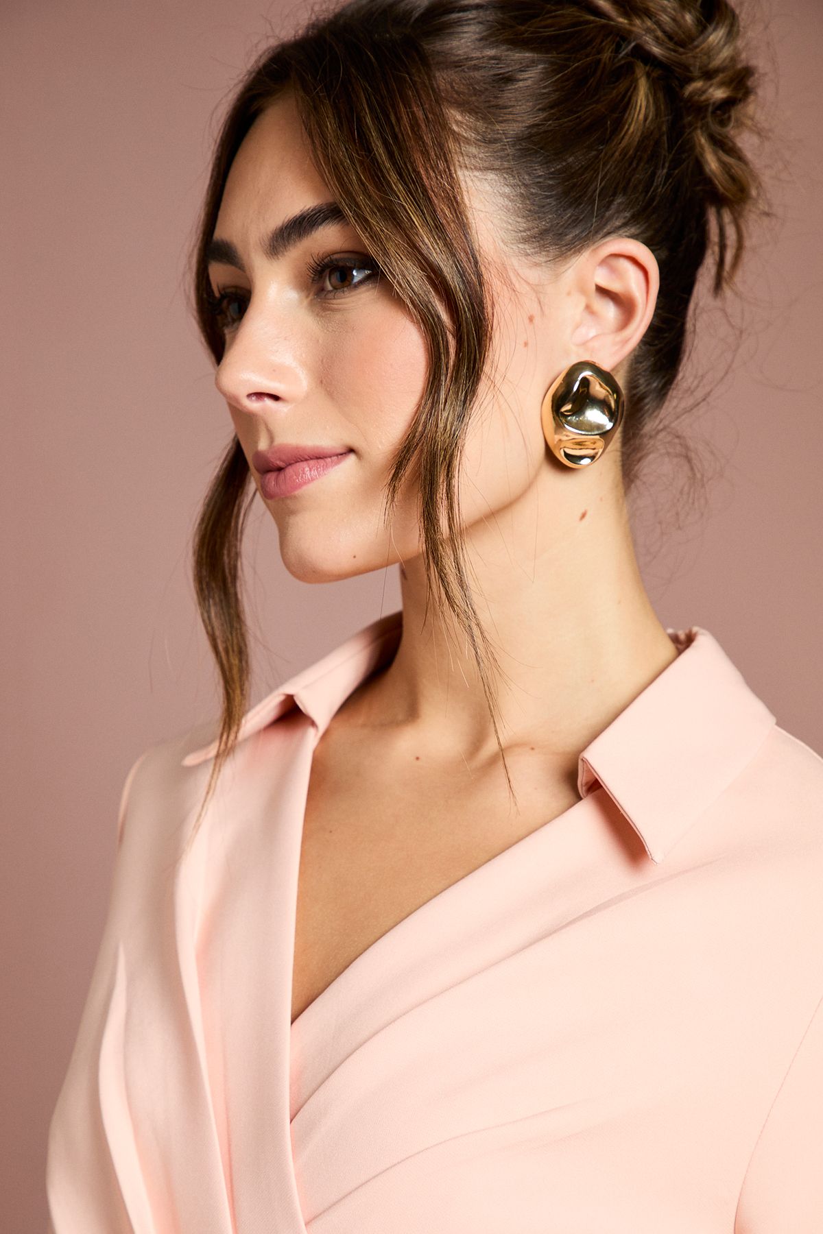 Coast Long Sleeve Belted Crepe Midi Dress