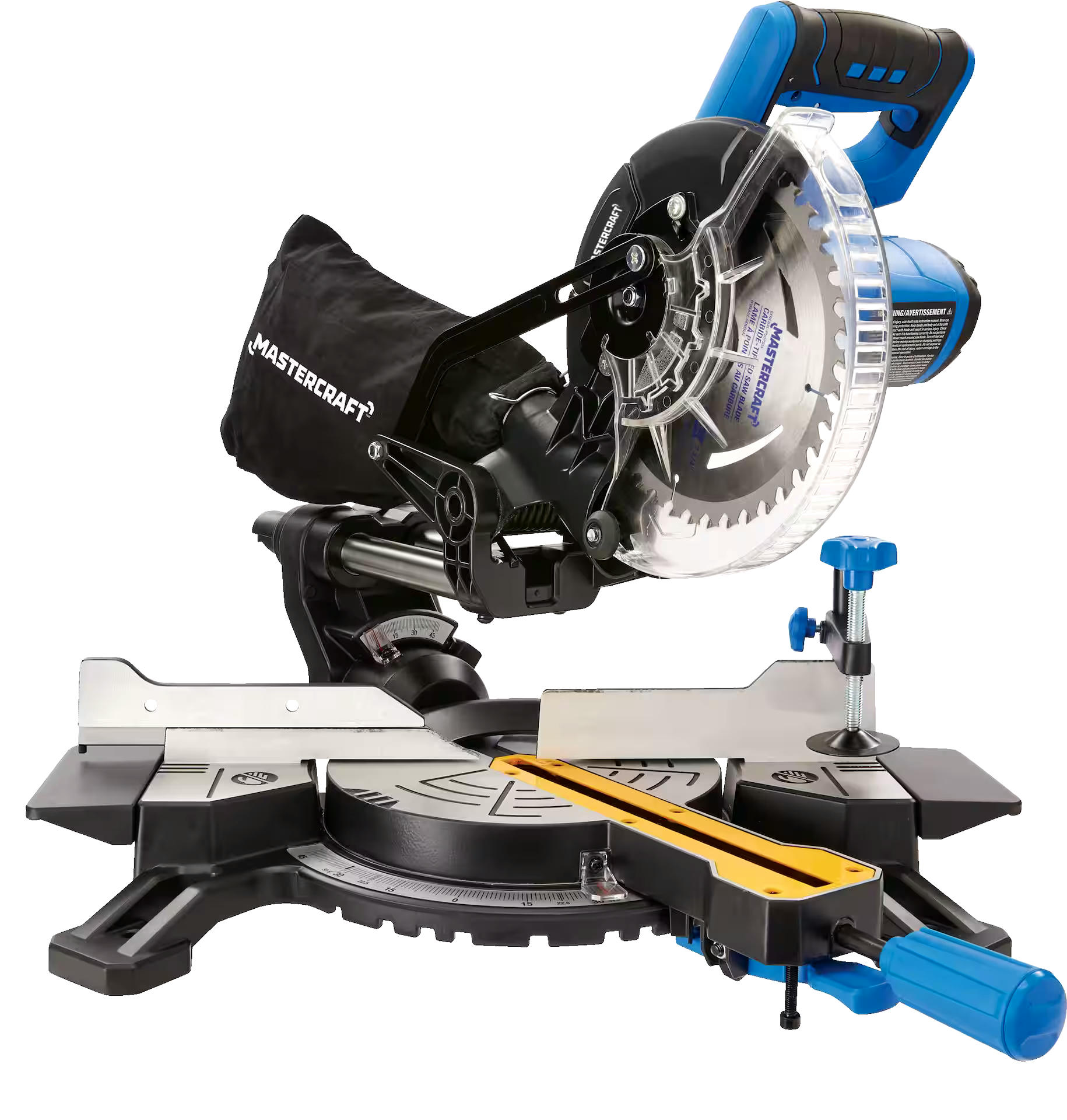 Mastercraft 20V Cordless 7-1/4-in Single-Bevel Sliding Mitre Saw, Tool Only