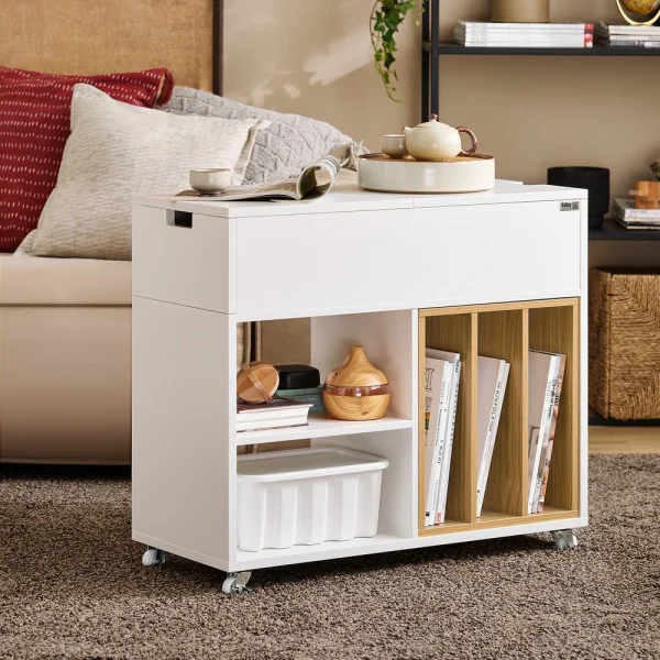 SoBuy Kontener biurowy z 1 szufladą Biały 70x30x61cm Nowoczesny FBT134-W