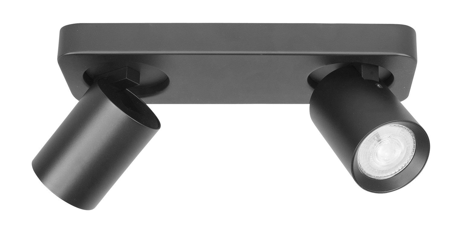 Highlight spot Oliver - 2 lichts - 26 x 13  cm - zwart