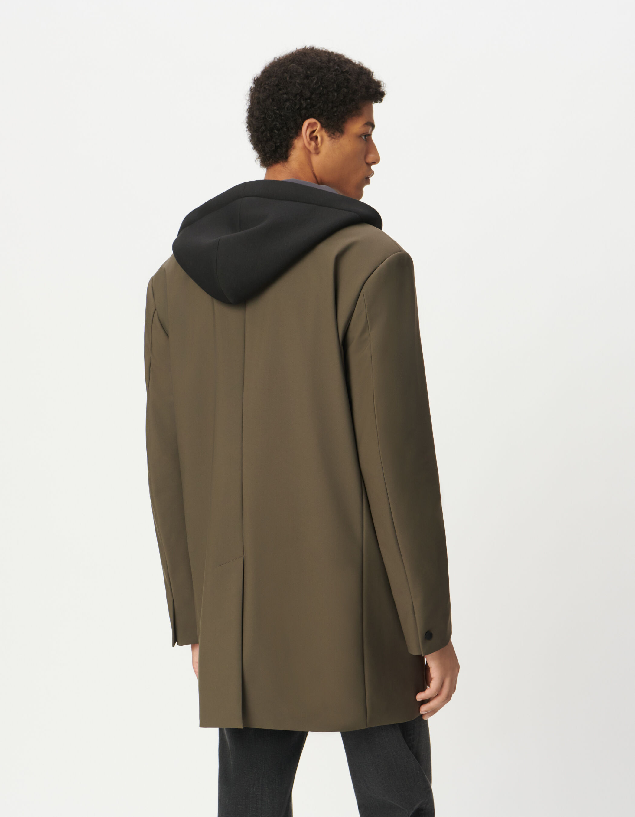 Parka kaki parementure noire amovible EASY CARE Homme