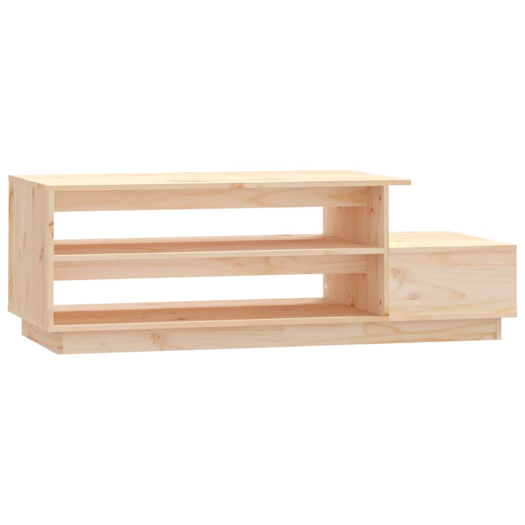 Stolik Kawowy Ława Stół Drewniany 120x50x40.5 Półka Szuflady Do Salonu