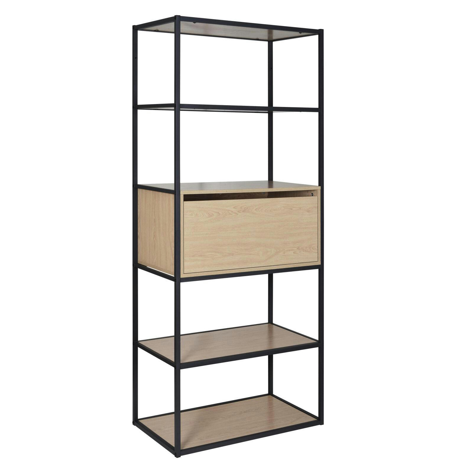 OSLO - Portant vêtements bois et métal L80 x H184,5 cm