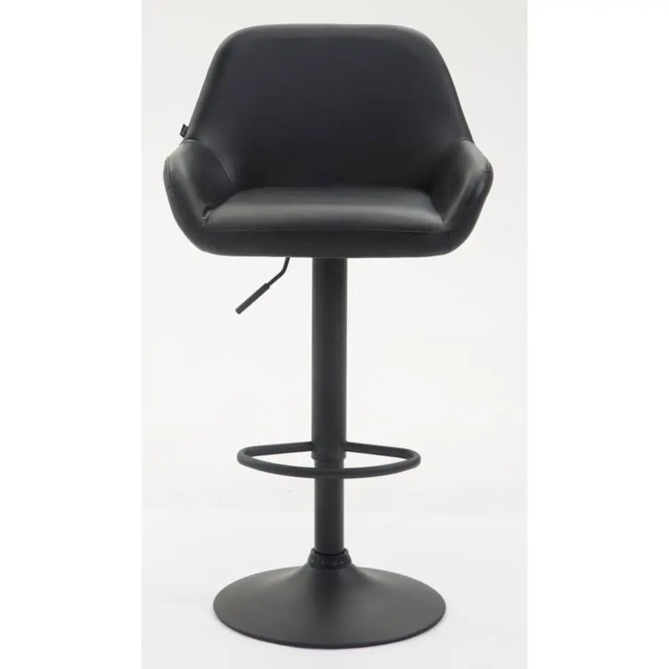 CLP Set van 2 Barkruk Braga zwart Frame - Kunstleer (PVC) - zwart