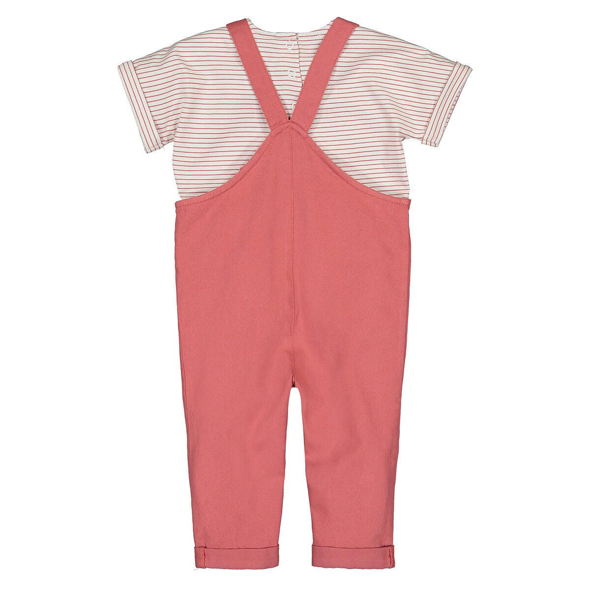 Ensemble 2 pièces T-shirt + salopette 3 mois-4 ans