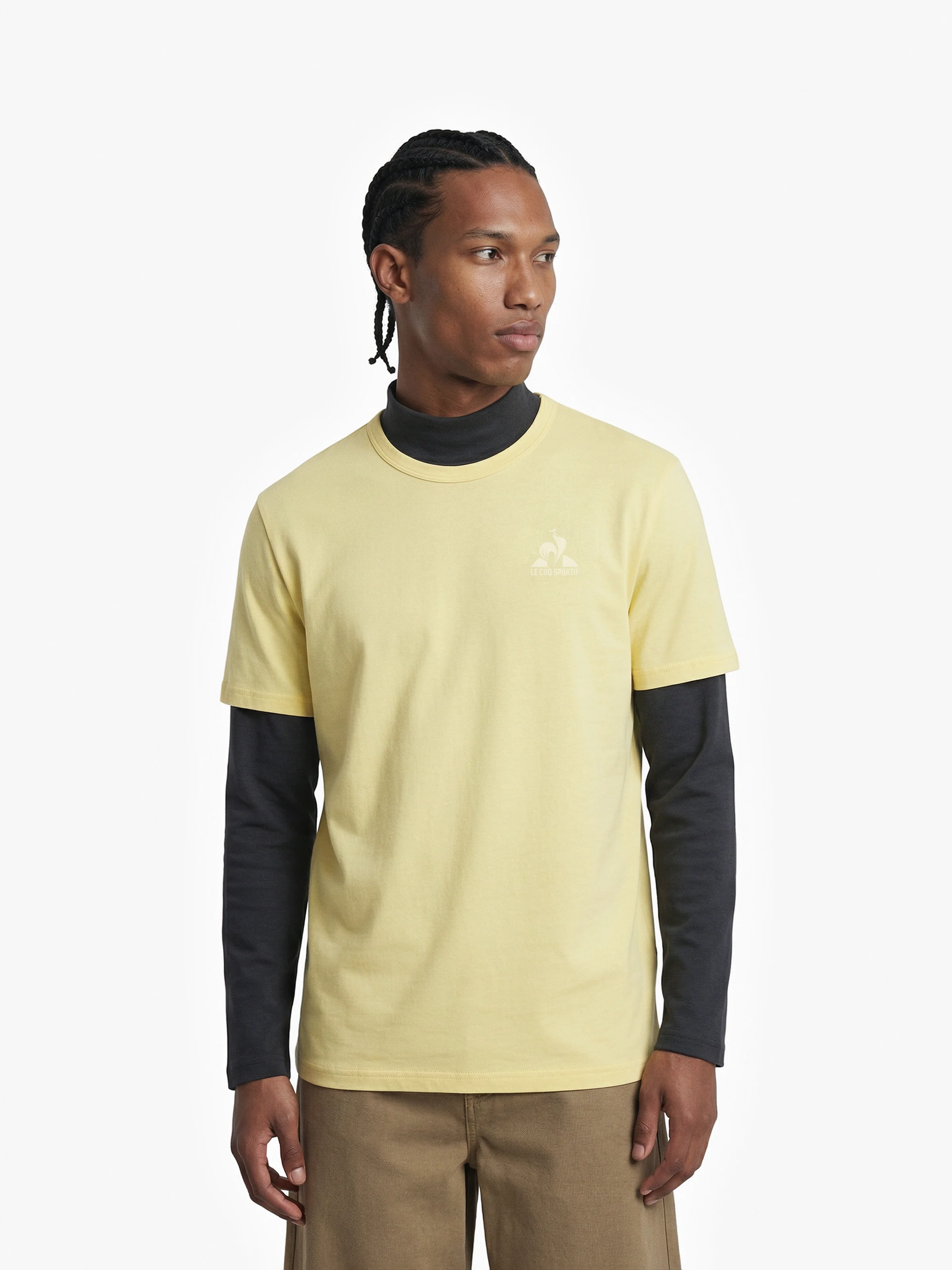 2510629-MONOCHROME Tee SS N°3 M jaune 83 | T-shirt Homme