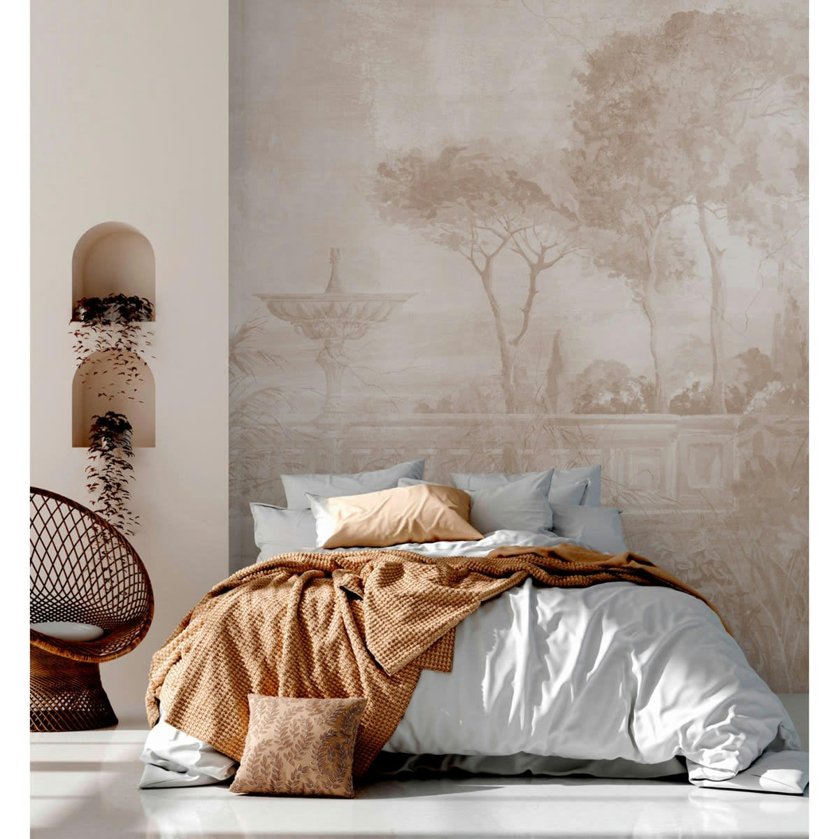 TIVOLI - Papier peint panoramique motif imprimé Beige 432x270cm