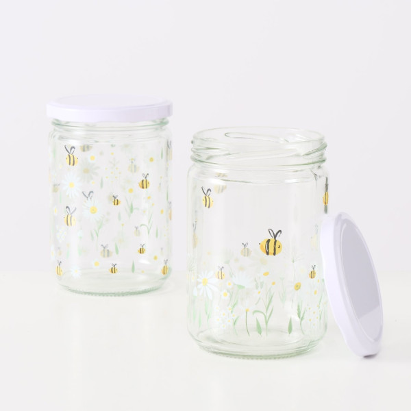 Zakręcane słoiki do przechowywania HONEY, 500 ml, 2 szt.