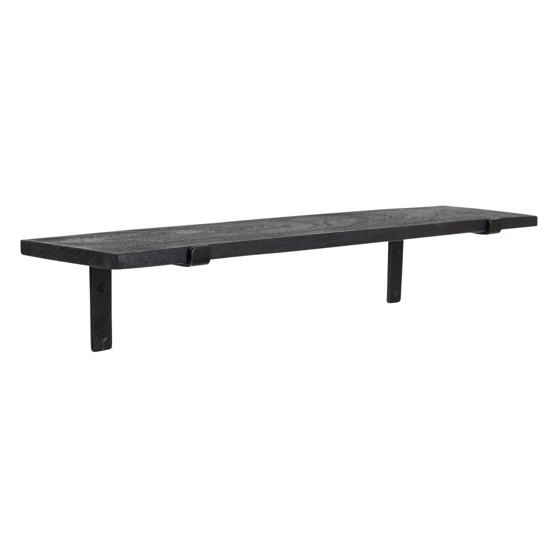 Raw materials wandplank Factory - FSC gerecycled hout - zwart - 80 cm