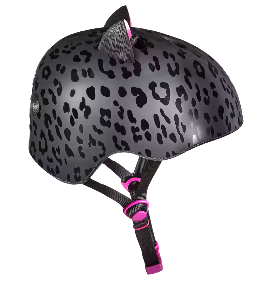 Raskullz Youth Bike Helmet w/Adjustable Straps, Black/Pink, Ages 8+