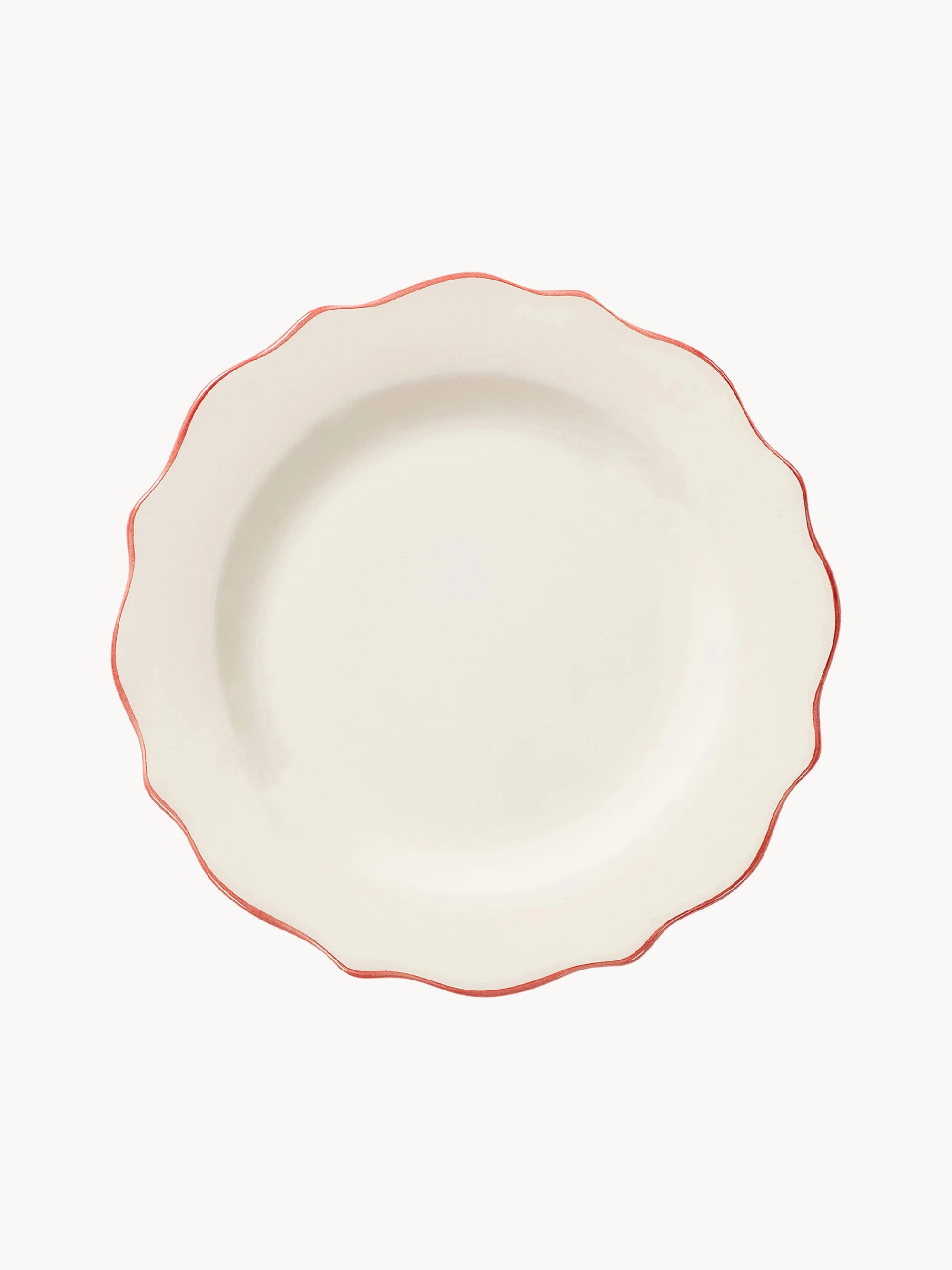 Handbemalter Frühstücksteller Scalloped