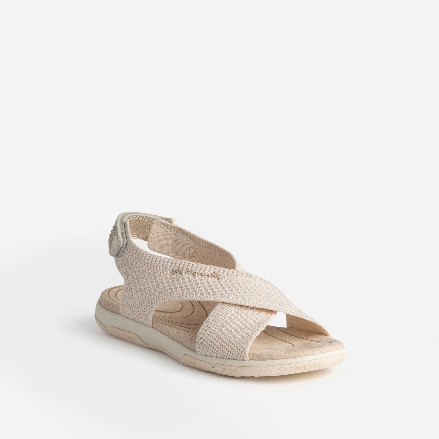 Sandale TBS écrue en mesh pailleté