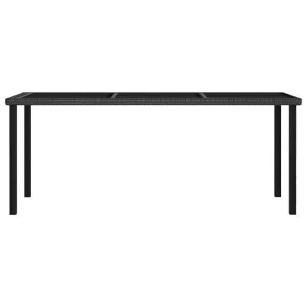 Stół ogrodowy Czarny 180 x 70 x 73 cm Technorattan vidaXL