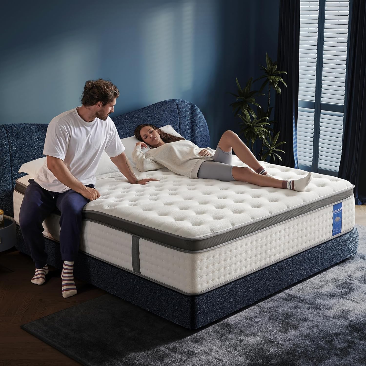 Queen Size Mattress, 14 Inch Hybrid Mattress in a Box, Gel Memory Foam Individually Wrapped Pocket Coils Innerspring Pressure Relief, Firm